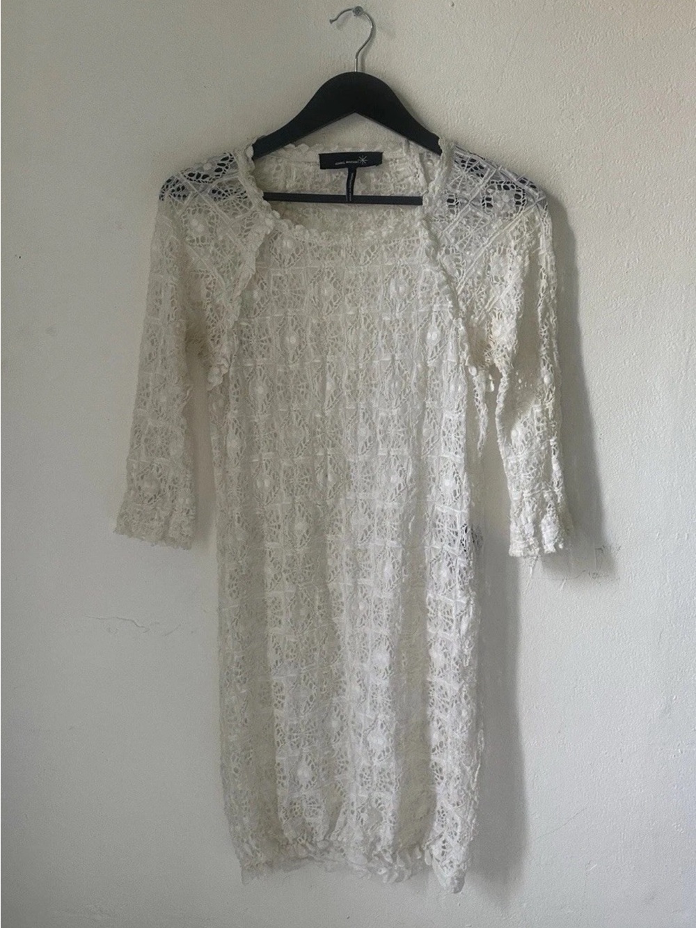Isabel Marant Lace Top Womens Size 2 White Crochet Sheer Floral Portugal